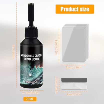 YAUNJI 2026 Premium Windshield Chip Repair Kit, Universal Windshield Cracked Repair Kit for Vehicle Cars, Glass Repair Liquid for Cracks Most Car Accessories (1)