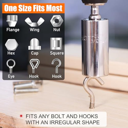 Spurtar 4Pcs Universal Socket Set (11-32mm 7-19mm) for Unscrew Any Bolt | Multi-Function Universal Socket Tool with 3/8" 1/2" Power Drill Adapters Birthday Gift for Dad, Husband, Man, Handyman