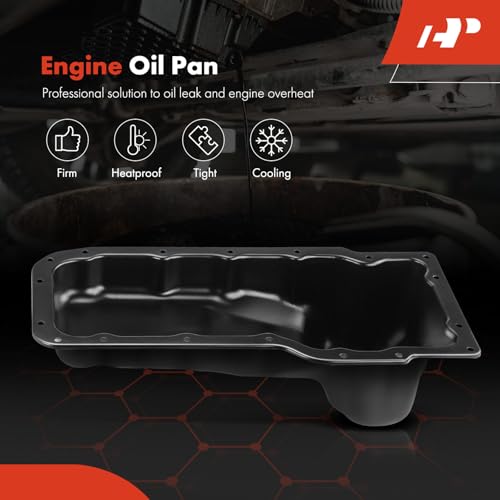 A-Premium Engine Oil Pan Sump with Drain Plug Compatible with Ram 1500 2011-2013, Dakota 2011 & Dodge Ram 1500 2005-2010, Durango 2000-2003, Dakota 2000-2010 & Mitsubishi Raider, V8 4.7L