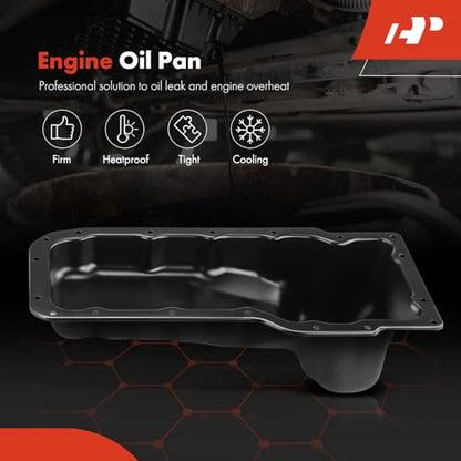 A-Premium Engine Oil Pan Sump with Drain Plug Compatible with Ram 1500 2011-2013, Dakota 2011 & Dodge Ram 1500 2005-2010, Durango 2000-2003, Dakota 2000-2010 & Mitsubishi Raider, V8 4.7L