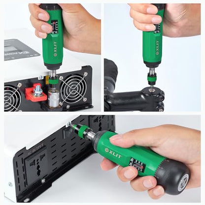 39-Piece Torque Screwdriver Set, 1/4" Hex Quick-Release Head, 10-70 In-lbs Adjustable - Multi-Bit Drive Set, Sockets, Extension Bar - Precision Cycling Tool Kit for Electronic, Bike, Home Repair