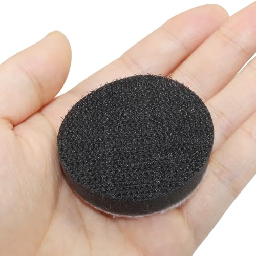 6 Pack 2 Inch Hook and Loop Foam Buffering Pad, Black | Soft Foam, Sponge Cushion Buffer, No Hole, Backing Pad for Sanding - size: 2 Inch
