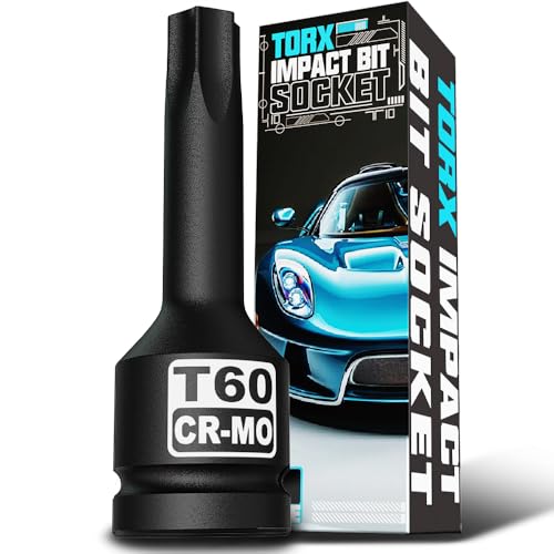 1/2" Drive T60 Torx Bit Socket, Star Bit Socket, CR-MO Steel, Motorcycle, Bicycle Machinery Repair - size: 1/2" T60 Deep