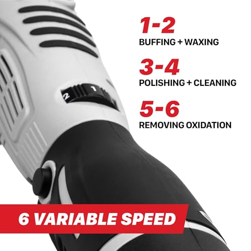Maxshine 2-Piece M0312 V2 Mini Cordless Polisher & AIO Polish Kit – Lightweight 2lb DA/Rotary Car Buffer, 6-Speed – Auto Detailing Tool for Cars, Trucks, SUVs & Boats, Swirl Removal