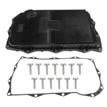 845RE 8HP70 8HP75 Transmission Oil Pan Kit Compatible with Ram 1500 Classic J-eep Grand Cherokee L WK Dodge Challenger Charger Chrysle 300 Transmission Oil Pan with Gasket Bolts Replace# 265-850