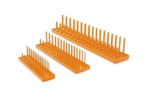 GEARWRENCH 3 Pc. 1/4", 3/8" & 1/2" Drive Metric Socket Storage Tray Set - 83119 - color: Orange, size: Metric