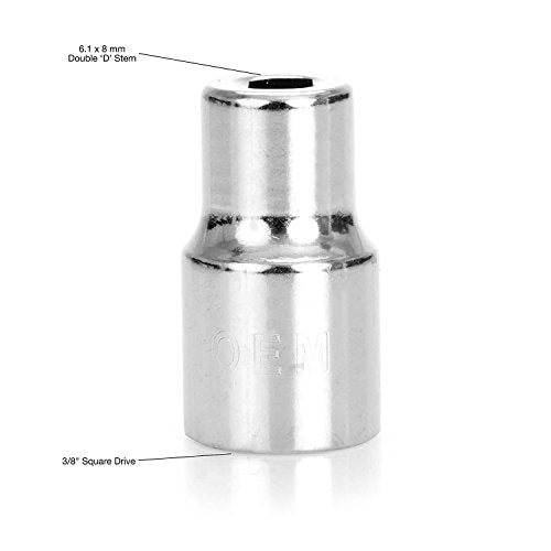 OEMTOOLS 25284 3/8-Inch Drive Shock Absorber Socket, Remove And Replace Shock Absorbers On X and J Body GM Cars, Designed To Fit The Double D Stem On GM Cars