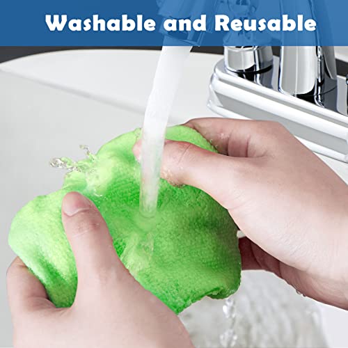 Frienda 3 Set Windshield Cleaner Tool Inside Car Window Cleaner Tool with 3 Extendable Handle 9 Reusable Microfiber Pads and 3 Spray Bottles for Auto Home Interior Exterior Glass Cleaning (Multicolor) : Automotive