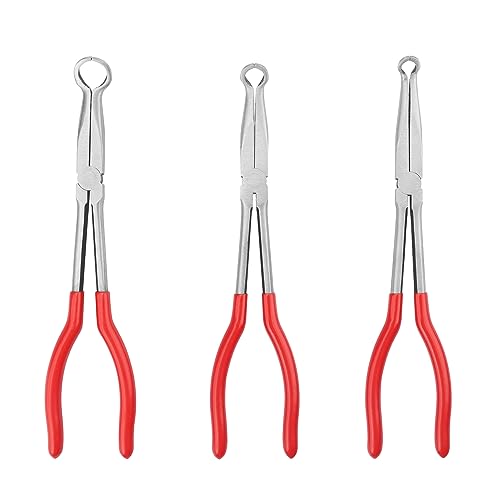 3 PCS 11 Inch Long Reach Hose Grip Pliers, Long Needle Nose Pliers, 11" Hose Gripper Plier Set for Car Maintenance, Home Appliance Maintenance, And Electrician Maintenance,by GENHAKON - size: 3 PCS