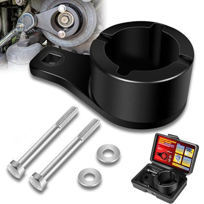 Sunluway for Toyota/Lexus Crankshaft Damper Pulley Holding Holder Tool 3.0L 3.3L V6, 4.0L 4.3L 4.7L V8 Engine Harmonic Tool Crank Pulley Tool with 2PCS Crank Bolts, Storage Case