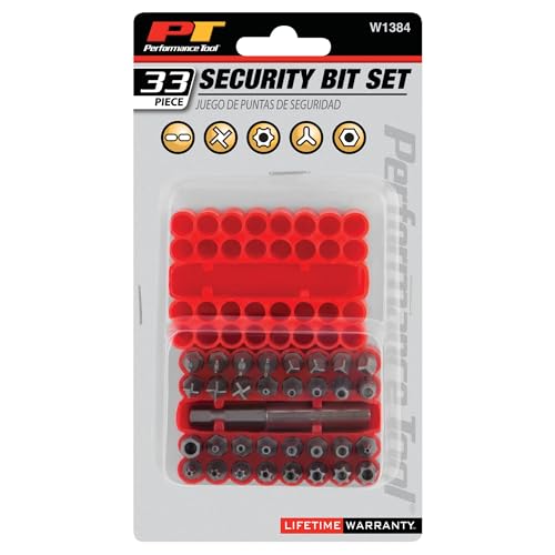 Performance Tool W1384 33 Piece Security Bit Set - size: 33pc Security Bit Set