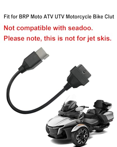 6Pin to 16Pin Motorcycle OBD Diagnostic Cable Adapter Fit for BRP Moto | CAN OBD2 OBDII Diagnostic Tool, ATV UTV Motorcycle Bike Clut, Not fit for seadoo and Not for Jet Skis