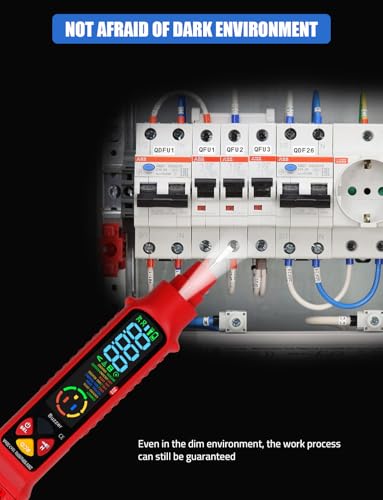 FRANKEVER Voltage Tester/Non-Contact Voltage Tester, Dual Range AC 2-440V,50Hz-60Hz Live/Neutral Wire Tester, Electrical Tester with LCD Display, Wire Breakpoint Finder,Light Fuse Checker Repair Tool