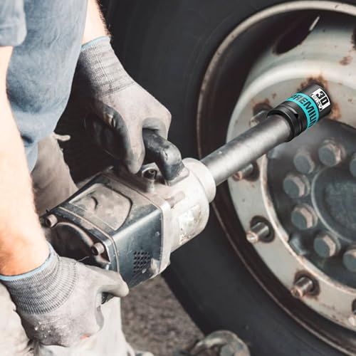 10 Piece 1" Drive Impact Socket Set, Metric Axle Nut Sockets, 21-41mm Thicker Jumbo Sockets, Socket Set, 6 Point, Cr-V, Vehicle and Apparatus Maintenance - size: 1" 10pcs Metric