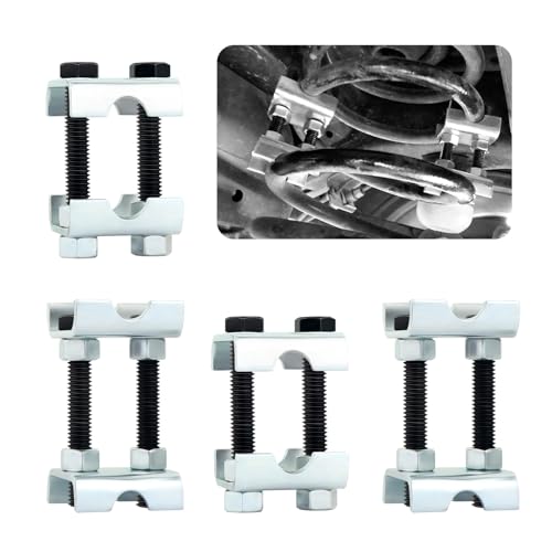 4PCS Coil Spring Compressor Tool,Bi-Directional Adjustable Strut Spring Compressor,Mini Carbon Steel Coil Spring Spacer Suitable for Front or Rear Suspension of Vehicles