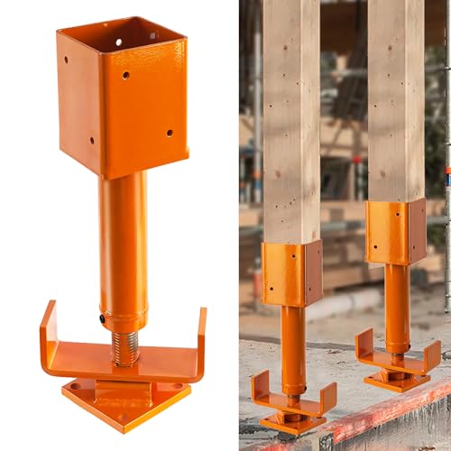 4" x 4" Adjustable Screw Jack Post, 15.5"-21.75" Height Range Shore House Jacks, Basement Floor Jacks for Leveling & Lifting, Structural Support, Joist Stabilization, 32,000 lb Max Load Capacity, 1PC - color: Orange, size: 15.5-21.75" (1 Pack)