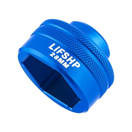 28MM Oil Filter Socket, 3/8" Drive Compatible Dodge Ram 6.7L Cummins Other Vehicles Oil/Fuel Filter Removal Tool-Blue - color: Blue, size: 28MM