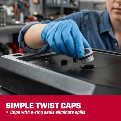 CHAPIN Oil Drain Pan, 12Qt, Low-Profile for Mess-Free Changes | Slim under-car fit for mowers, motorcycles and ATVs, ctaches fluids cleanly without splashing, made from recycled polymer - style: 12 Quart