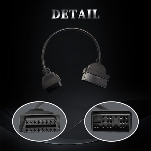 OBD1 to OBD2 Adapter for Toyota 22 Pin to 16 Pin OBD Diagnostic Cable | Compatible with Toyota Old Vehicles 22 Pin OBD Cable Connector,Works with ELM327 OBDii Diagnostic Scanner Tools/Code Reader - style: Fit for toyota-22pin