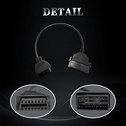 OBD1 to OBD2 Adapter for Toyota 22 Pin to 16 Pin OBD Diagnostic Cable | Compatible with Toyota Old Vehicles 22 Pin OBD Cable Connector,Works with ELM327 OBDii Diagnostic Scanner Tools/Code Reader - style: Fit for toyota-22pin