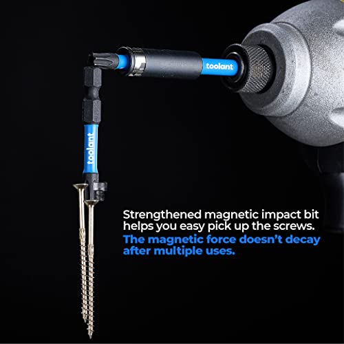 ToolAnt 2" Impact Torx & Hex Shank S2 Steel Magnetic Bits, CNC Machined Tips, 25-Pack with Storage Box - size: T20(2"*25pcs)