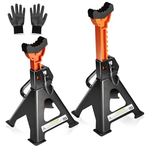 Jack Stands, 3 Ton (6,600 lbs) Extra Tall Heavy Duty Car Jack Stand