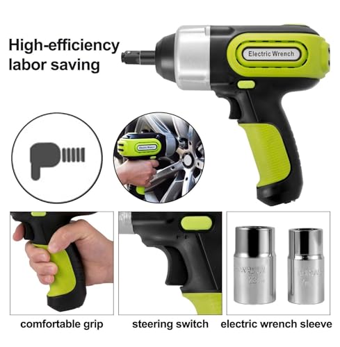 5 Ton Electric Car Jack with Impact Wrench - Hydraulic Jack 12V DC for Sedan, Truck, SUV - LED Light, 135-360mm Lift Range