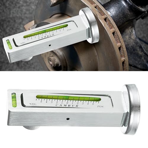 Adjustable Magnetic Gauge Tool, Camber Castor Strut Wheel Alignment Tools, Universal Camber Gauge, Vehicle Tire Repair Accessories for Most Cars Trucks RVs, Car Accessories (Silver) - color: Silver