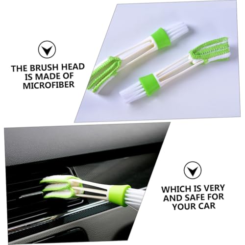 NUOBESTY 3pcs Car Air Vent Cleaning Brush Set, Interior Crevice Duster for Dashboard and Ac Outlet, Soft Bristle Car Dusting Tools for Auto Detailing and Vent Maintenance