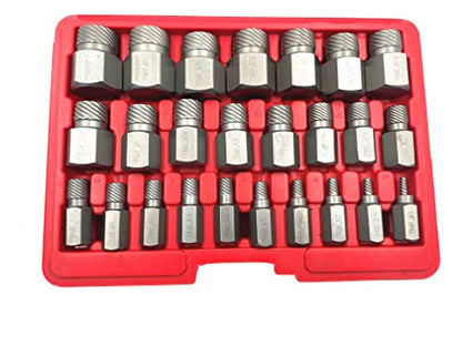 Steel Force ASE25 25Pcs Screw Extractor Set | Broken Bolt Remover | Stripped Fastener Tool - size: 25-Piece Extrator Set