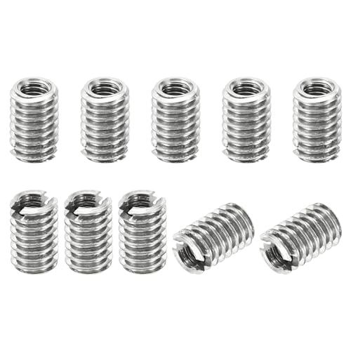 PATIKIL Thread Adapters Sleeve Reducing Nut, 10 Pcs M4x0.7 Male to M2.5x0.45 Female Repairing Insert Nut Screw Reducer Stainless Steel Fastener 6mm - size: M2.5xM4x6mm