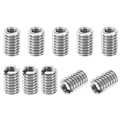 PATIKIL Thread Adapters Sleeve Reducing Nut, 10 Pcs M4x0.7 Male to M2.5x0.45 Female Repairing Insert Nut Screw Reducer Stainless Steel Fastener 6mm - size: M2.5xM4x6mm