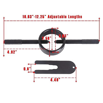 Potormotor Fork Spring Compressor Tool Kit,Radial Pin Spanner & Cartridge Rod Holding Universal for All 50cc-1300cc Motorcycle