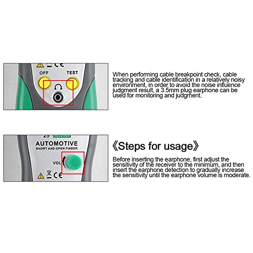 Automotive Short and Open Finder Circuit Tester, Angchun DC 6-24V Car Circuit Breaker Finder Wire Tracer Electrical Adjustable Short Detector Diagnostic Test Tool with Power Probe for Vehicle Repair