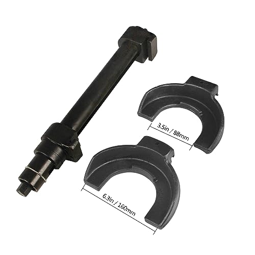 Macpherson Strut Spring Compressor Kit Interchangeable Fork Strut Coil Extractor Tool Set with Safety Guard and Carrying Case