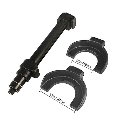 Macpherson Strut Spring Compressor Kit Interchangeable Fork Strut Coil Extractor Tool Set with Safety Guard and Carrying Case