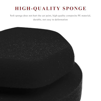Synthetic Clay Bar Ball, Hand Disc Clay Bar Sponge for Car Waxing & Polishing, Reusable Detailing Clay Pad Paint Surface Cleaning Tool for SUV Truck Sedan, Car Accessories (Black) - color: Black