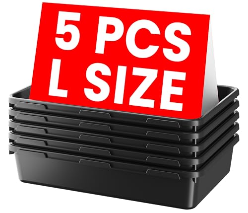 A-LUGEI【Large Size】【5 Pcs】 Tool Box Organizer Tray Divider【Single Size】 Desk Drawer Organizer Bin, Garage Organization and Storage Toolbox for Rolling Tool Chest Cart Cabinet WorkBench Part Widget - size: 5pcs-L Size