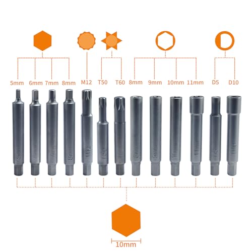 43PCS Steering Hub Suspension Shock Absorber Strut Nut Removal Tool Socket Set - size: 43pcs