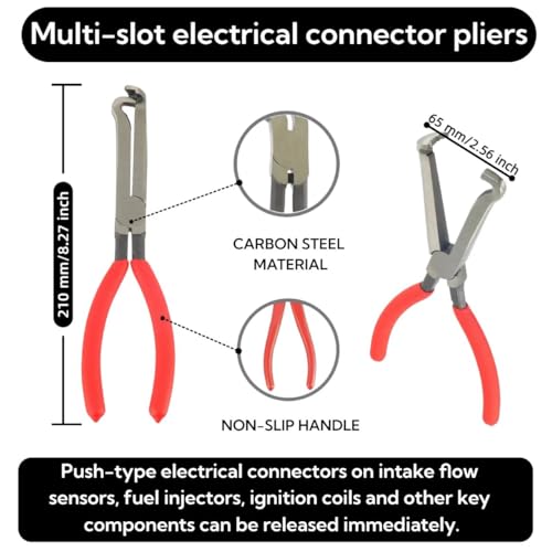 3-Piece Electrical Connector Pliers Set - Automotive Disconnect, Terminal Removal & Separator Tools for Cars - size: 3 Set