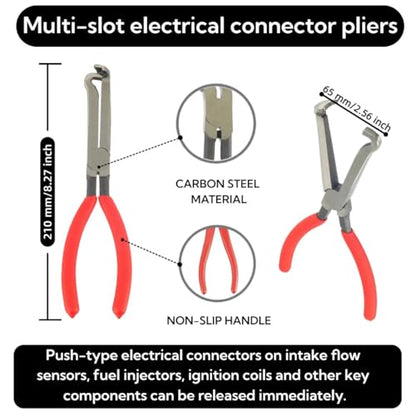 3-Piece Electrical Connector Pliers Set - Automotive Disconnect, Terminal Removal & Separator Tools for Cars - size: 3 Set