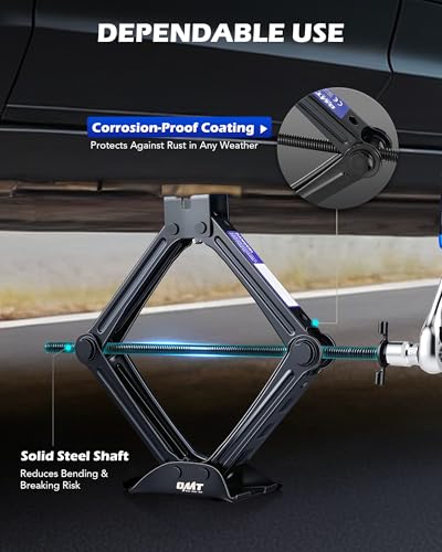 Orion Motor Tech 2 Ton Scissor Jack, 15 pc. Dual-Action Car Scissor Jack Kit for Sedan SUV MPV with Ratchet Wrench Drill Sockets, 4409 lb. Portable Car Jack and Stand Kit for Spare Tire Changing - style: Double Tooth
