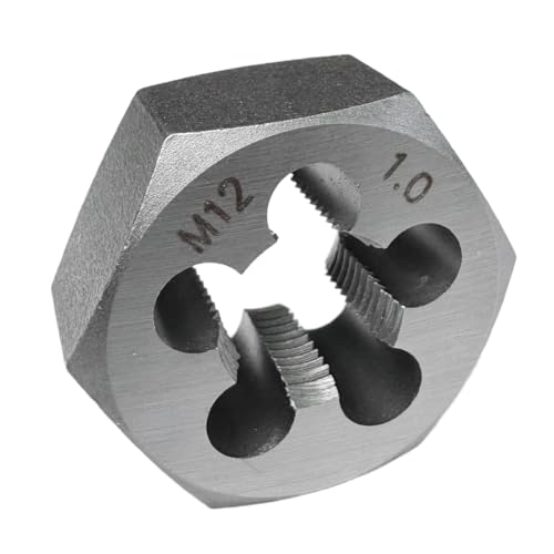 M12x1.0 Metric Hex Rethreading Die Alloy Steel Right Hand Die for Thread Repair and Maintenance - size: M12x1.0