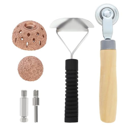 Tire Repair Patch Tools Tyre Buffing Wheels 40 mm 25 mm Tire Patch Roller Scraping Cutter for Car Tire Grinding Polishing Accessories Kit (25mm+40mm) - size: 25mm+40mm