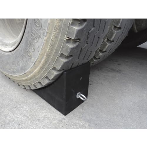 Ironton Contoured Wheel Chock - Rubber with Reinforced Nylon