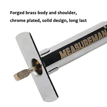 MEASUREMAN Solid Brass Body Tire Tread Depth Gauge, 0-32nd, Aluminum Slide (Pack of 2) - size: Aluminum Slide (Pack of 2)