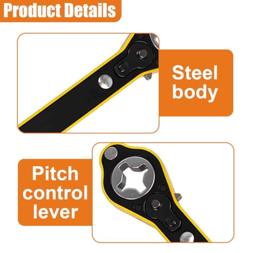 Car Jack Ratchet Wrench, 360° Swivel Labor-Saving Scissor Jack Adapter for Repair Tires, Universal Long-Handled Automotive Tire Lifting Tool, Fit for Trailer SUV, Sedan, Truck (Ratchet) - size: Ratchet