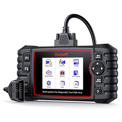 iCarsoft POR V2.0 fit for Porsche/Cayenne/911 Full Systems Diagnostic Scan Tool, OBD2 Scanner with 9 Resets, Live Data, Battery Test,CAN-FD Supported, Lifetime Free Update - style: POR V2.0