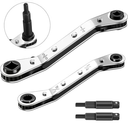 cSeao SAE Box End Reversible Ratcheting Wrenches Set, 3/16 1/4 5/16 Ratchet Box Wrench Set, Repair Wrench Set,Socket Spanner Tool - size: SAE