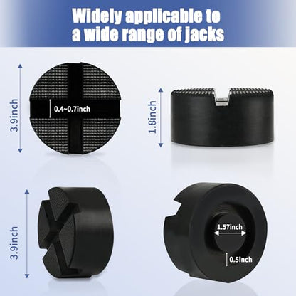 Floor Jack pad,Car Pinch Weld Jack Pad Adapter Upgraded Universal X-Slot Rubber Pad Frame Rail Adapter 1Pack (Size 3.9in Wide * 1.9in Thick)
